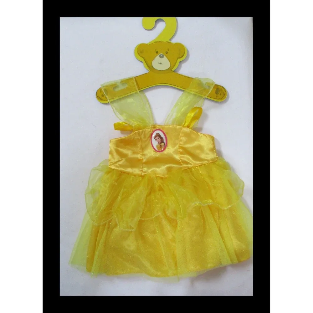 Build A Bear Workshop Disney Princess Belle Yellow Gown Dress with Hanger